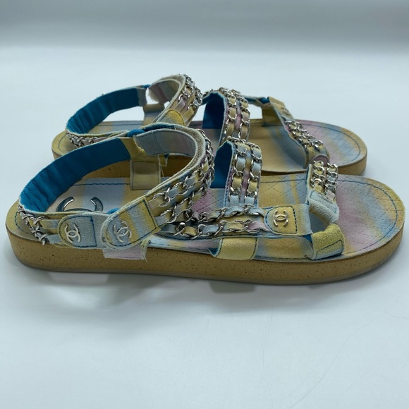 Chanel Dad Sandals in Rainbow Pastels Colors - Picture 2 of 8